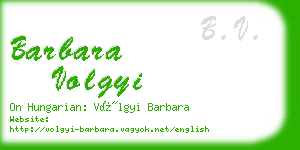 barbara volgyi business card